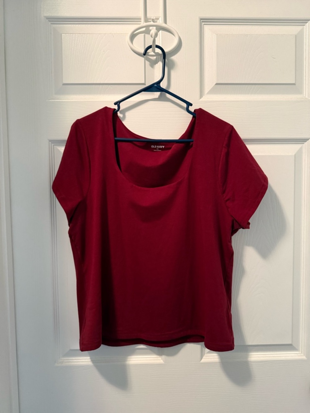 Old Navy Short Sleeve Scoop Neck Top - Wine Red